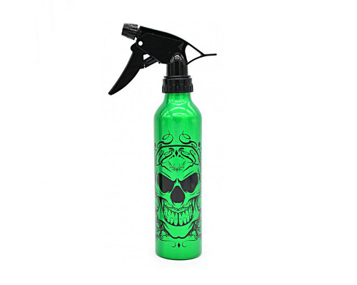 Бутылка для жидкости SKULL с распылителем - зелёная