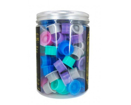 Колпачки силиконовые 13мм COLOR MIX 100шт