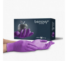 Перчатки нитриловые BENOVY - VIOLET - S