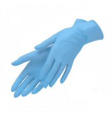 Перчатки нитровиниловые BLUE - S