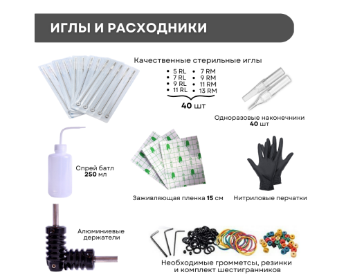 Тату набор BASIC ROTOR 2XL