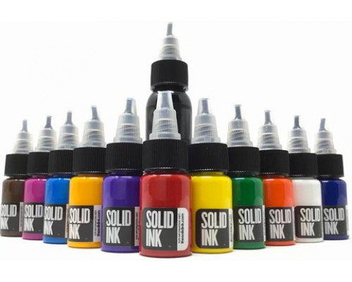 SOLID Ink - 1/2oz 11 Colors + 1oz Black Mini Travel Set