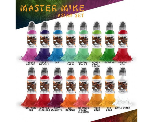 World Famous Ink - Master Mike Asian Tattoo Set 16 шт